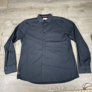 John Lennon Shirt Mens XL Geometric Long Sleeve Button Up Peace Embroidered‎